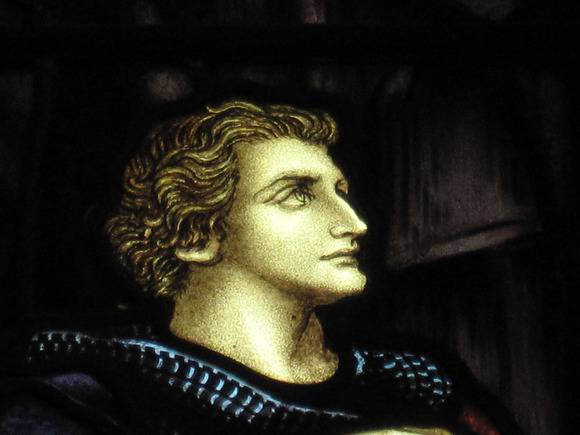 White Hills Anglican Church, Faithful Knight detail, Brooks, Robinson & Co., c1918