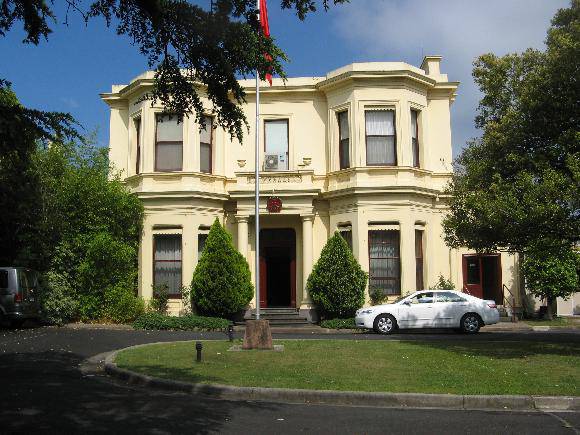 Main facade to Irving Road