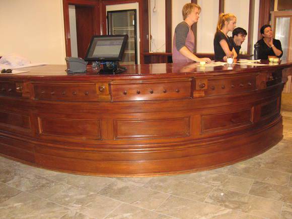 Former Bank of NSW bank counter