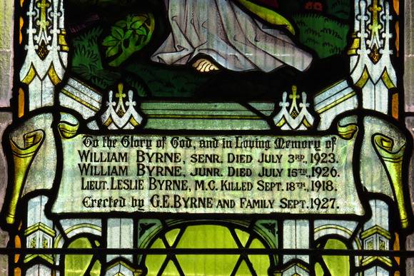 Trentham St Georges Anglican Church, Light of the World inscription, Brooks, Robinson & Co.1926-7