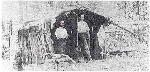 Miners Timber Slab Cottage 2 Castle Rd Black & White - Shire of Eltham Heritage Study 1992