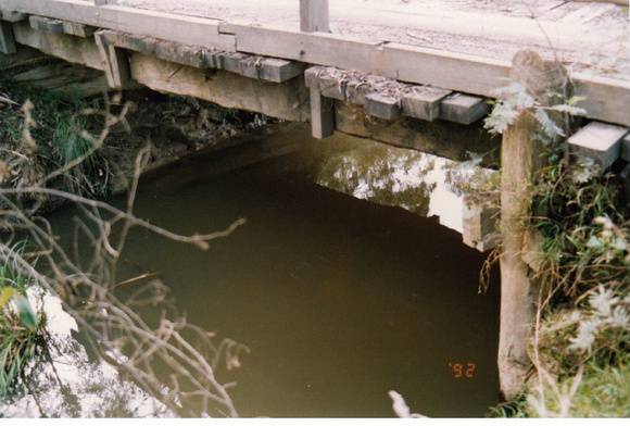 Timber Trestle Bridge Arthurs Creek Eagles Nest Rd Colour 2 - Shire of Eltham Heritage Study 1992