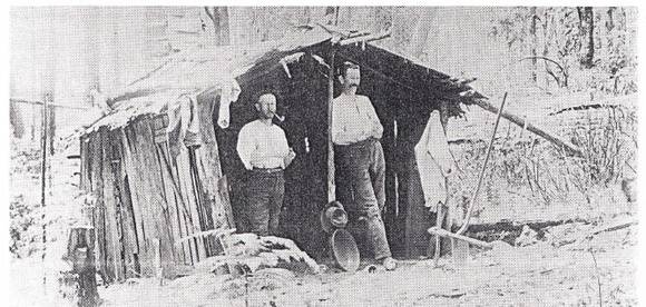 Miners Timber Slab Cottage 2 Castle Rd Black & White 2 - Shire of Eltham Heritage Study 1992