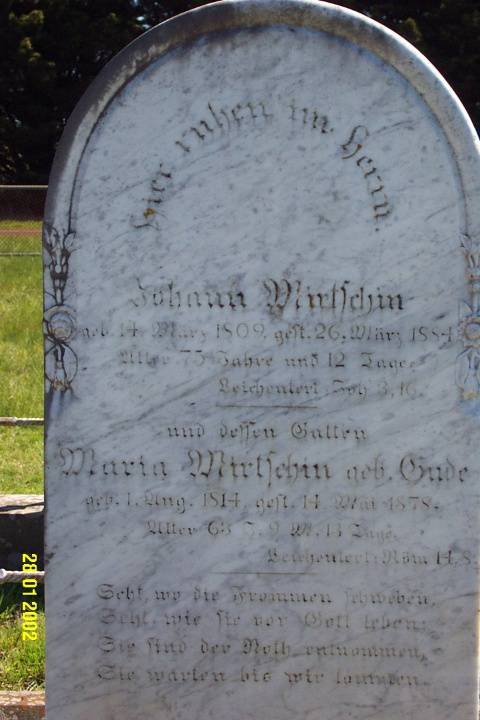 23443 Gnardenthal Cemetery Penshurst Mirtschen 1459