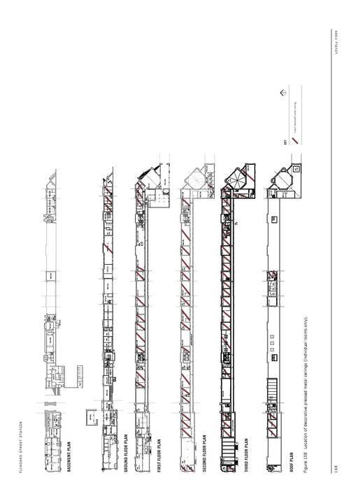Figure 108 from CMP - Location of Individual Rooms with Pressed Metal Ceilings