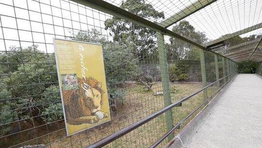 Lion enclosure prior to demolition, 2014.jpg