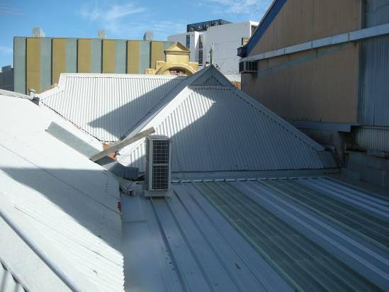 Looking towards the west (Selwyn Street) at the 1896 building's roofscape