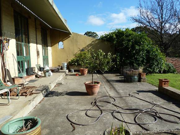 Milking shed floor and west wall - 29 Edwin Road, Templestowe