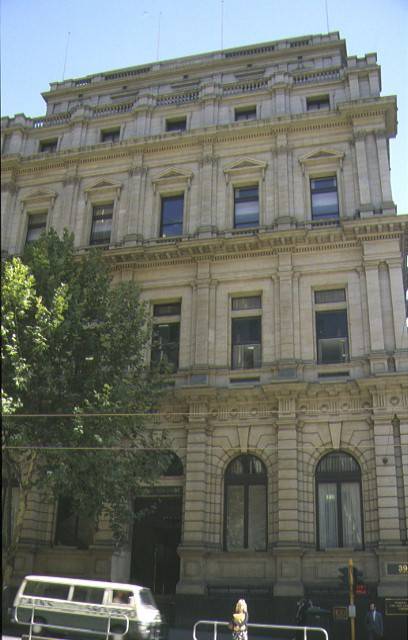 bank of australasia collins street melbourne front elevation feb1986