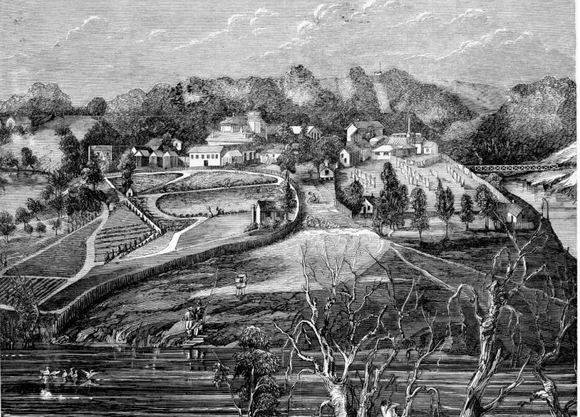 1868 - depiction of Yarra Bend Asylum