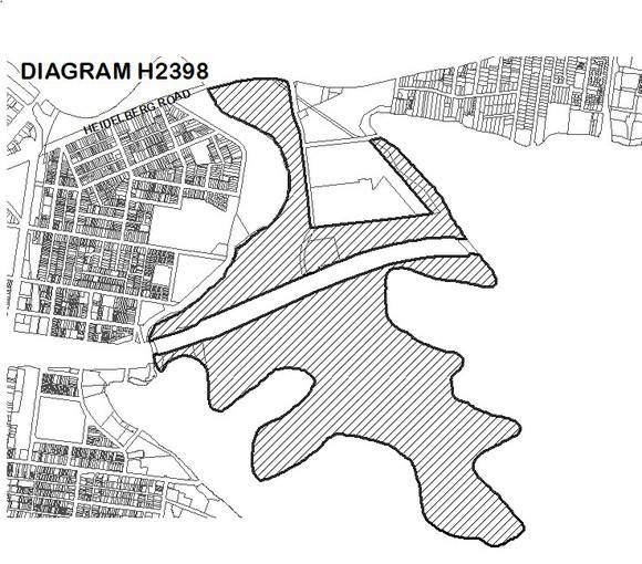 Extent Diagram for Yarra Bend Park (Diagram 2398)