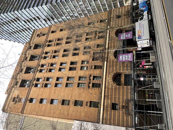 Former AMP Building - northern elevation - July 2021