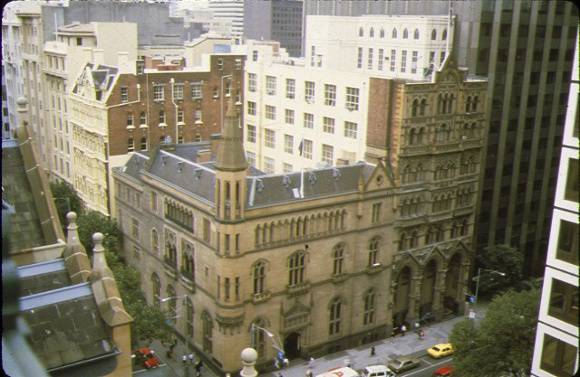 anz bank collins street melbourne birdseye view