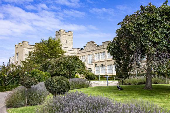 Delgany Castle with formal gardens