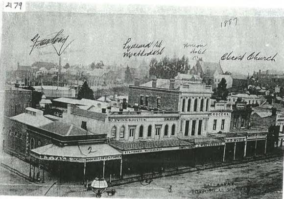 Union Hotel in 1887 showing additional floor