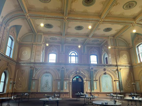 2023. Former corn exchange/main hall space.