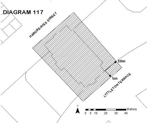Diagram 117 with measurements 