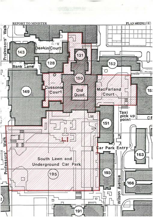 Old Quadrangle and Law School Buildings Extent