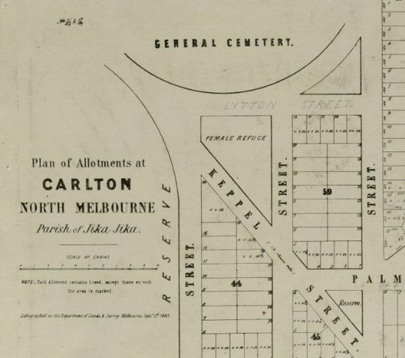 1863  detail of plan of allotments