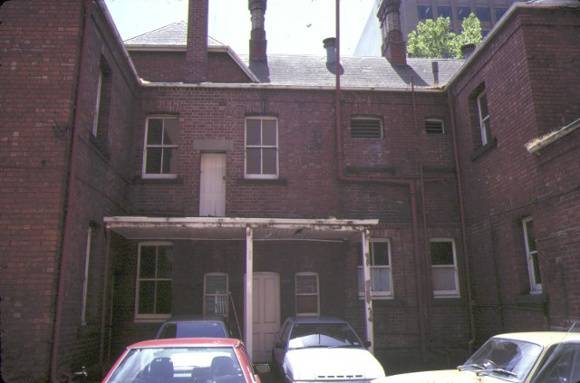 old bourke street west police station & cell blocks bourke street melb rear view police station