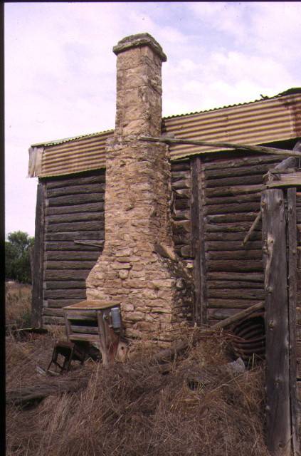 cow plains homestead cowangle side view of homestead with chimney