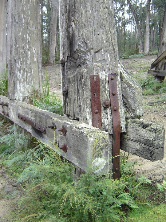 Bridge piles detail, May 2007.