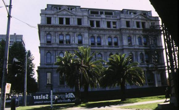 former victorian railway headquarters spencer street melbourne front view railway headquarters