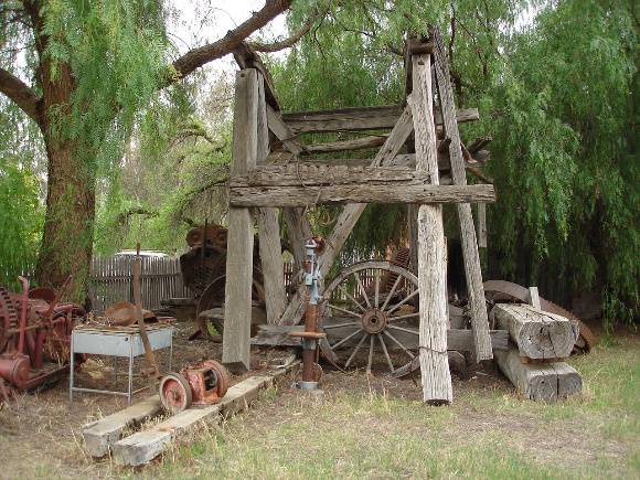 Log winch at the brothels site, relocated from the Evans Brothers Sawmill. March 2007.