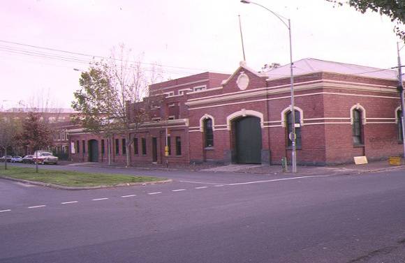 former cable tram engine house rathdowne street carlton north exterior of car shed corner view jun1995