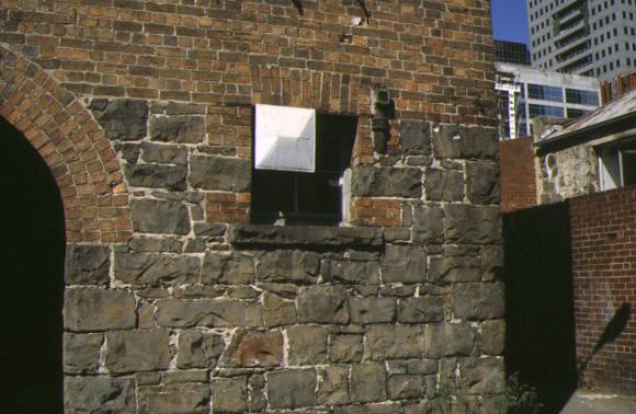 former phoenix clothing company king street melbounre detail of bluestone