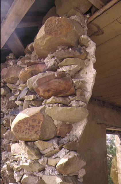 former holy trinity anglican church school merrawarp road ceres detail of stone wall