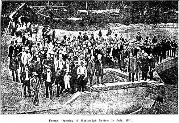 2 - Maroondah Aqueduct Kangaroo Ground Eltham N12 - Shire of Eltham Heritage Study 1992 - Opening of the Maroondah Aqueduct in July 1891