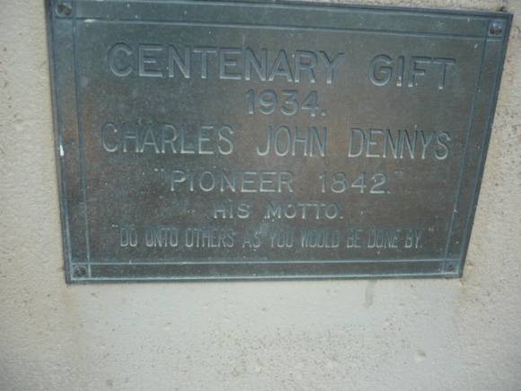 Johnstone Park   Seat Centenary Gift 1934   - Plaque