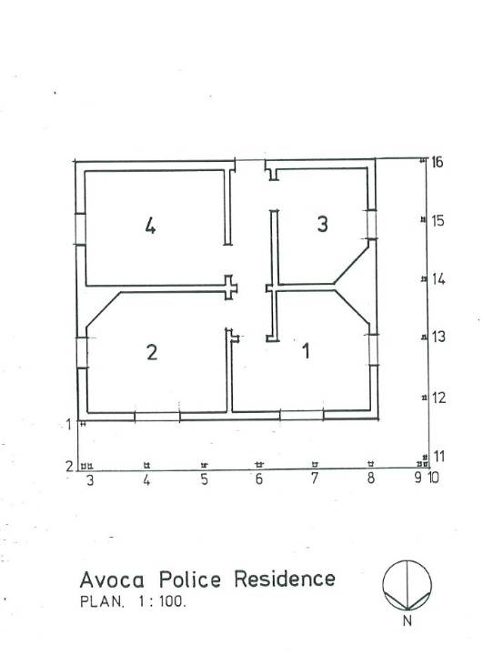 Avoca police residence measured drawings  