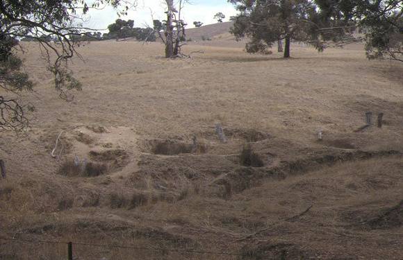 1 hard hill mining site garden gully road stawell landscape mar1990