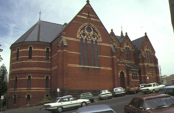 1 former wesleyan church & sunday school ballarat view of church from northeast 1992