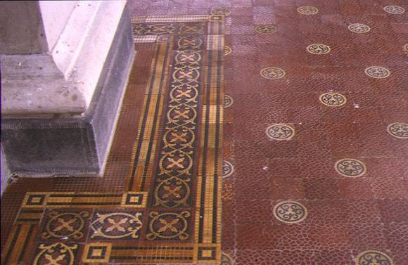 earlsbrae hall essendon detail of tiled entrance