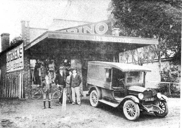 207 - JN Burgoyone 820 Main Rd Eltham 02 - J.N. Burgoyne's shop as built - Note the exterior and its details (ELHPC No. 701?) - Shire of Eltham Heritage Study 1992