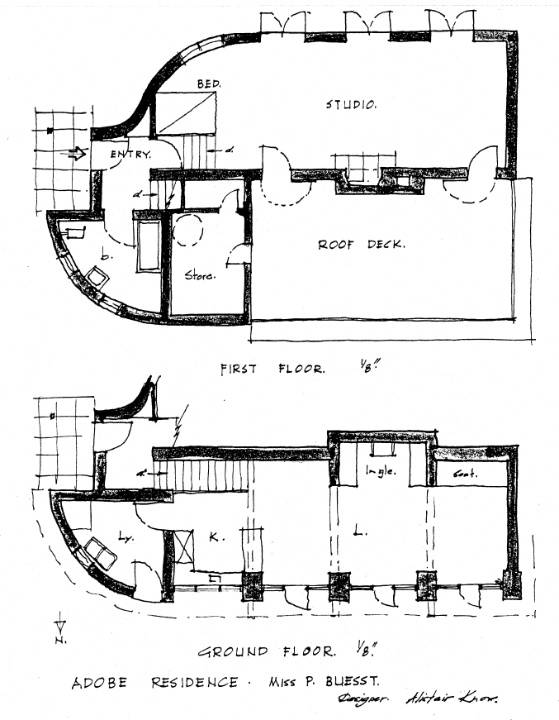 261 - The Busst House Eltham 03 - Floor plans of the Busst House - Shire of Eltham Heritage Study 1992