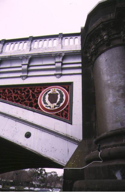 princes bridge over yarra river melbourne side detail