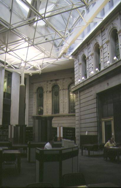 state library of victoria & national museum complex covered courtyard feb1998
