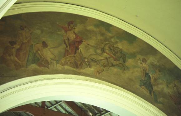 royal exhibition buildings nicholson street carlton detail of wall painting