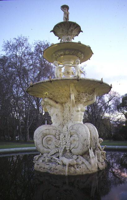 royal exhibition buildings nicholson street carlton fountain front view
