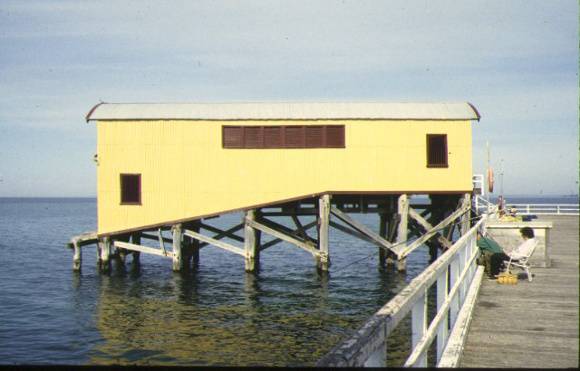 1 south pier waiting room & lifeboat shed queenscliff lifeboat shelter side view