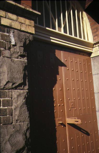 police station drummond street carlton detail of lockup door