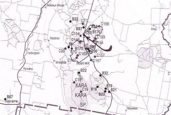 SM 19 - Chock and Log Fence, Sunraysia Highway, St Arnaud Forest, STUART MILL