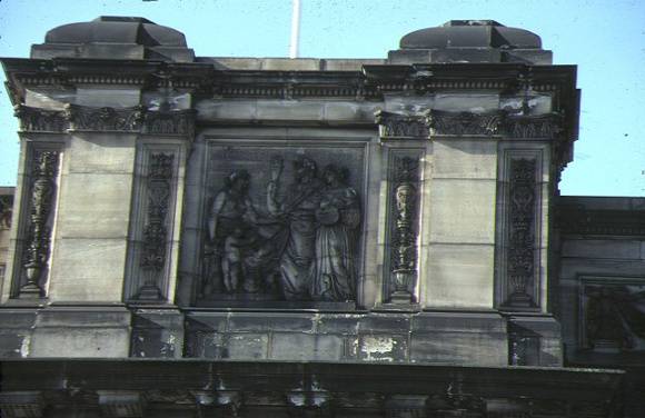 parliament house grounds works & fences spring street melbourne relief detail