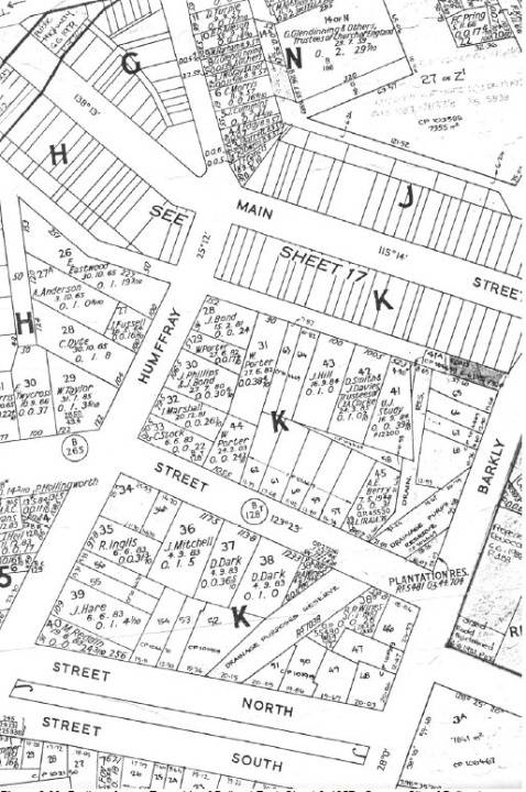 Figure 2.09: Portion of map, Township of Ballarat East, Sheet 6, 1957. - 