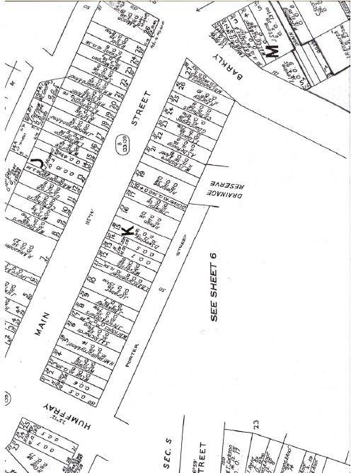 Figure 2.10: Portion of map, Township of Ballarat East, Sheet 17, 1957. Source: City of Ballarat - 