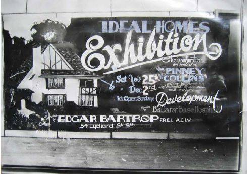 Figure 2.09: Ideal Homes Exhibition sign that was floodlit at night, 1933. - Ballarat Heritage Precincts Study, 2006